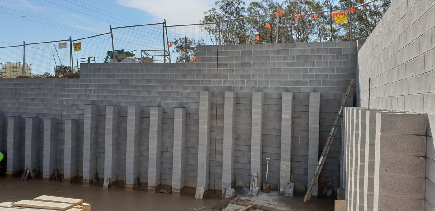 Core-Filled Block Walls installed by Urbanscapes