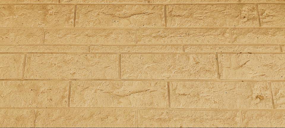 Splitface · Sandstone precast concrete panel finish