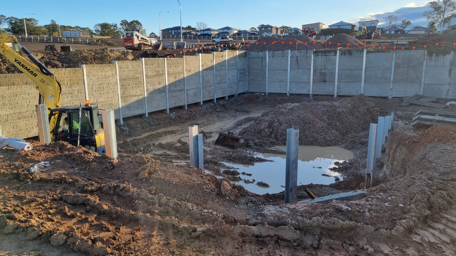 Urbanscapes retaining wall project on site