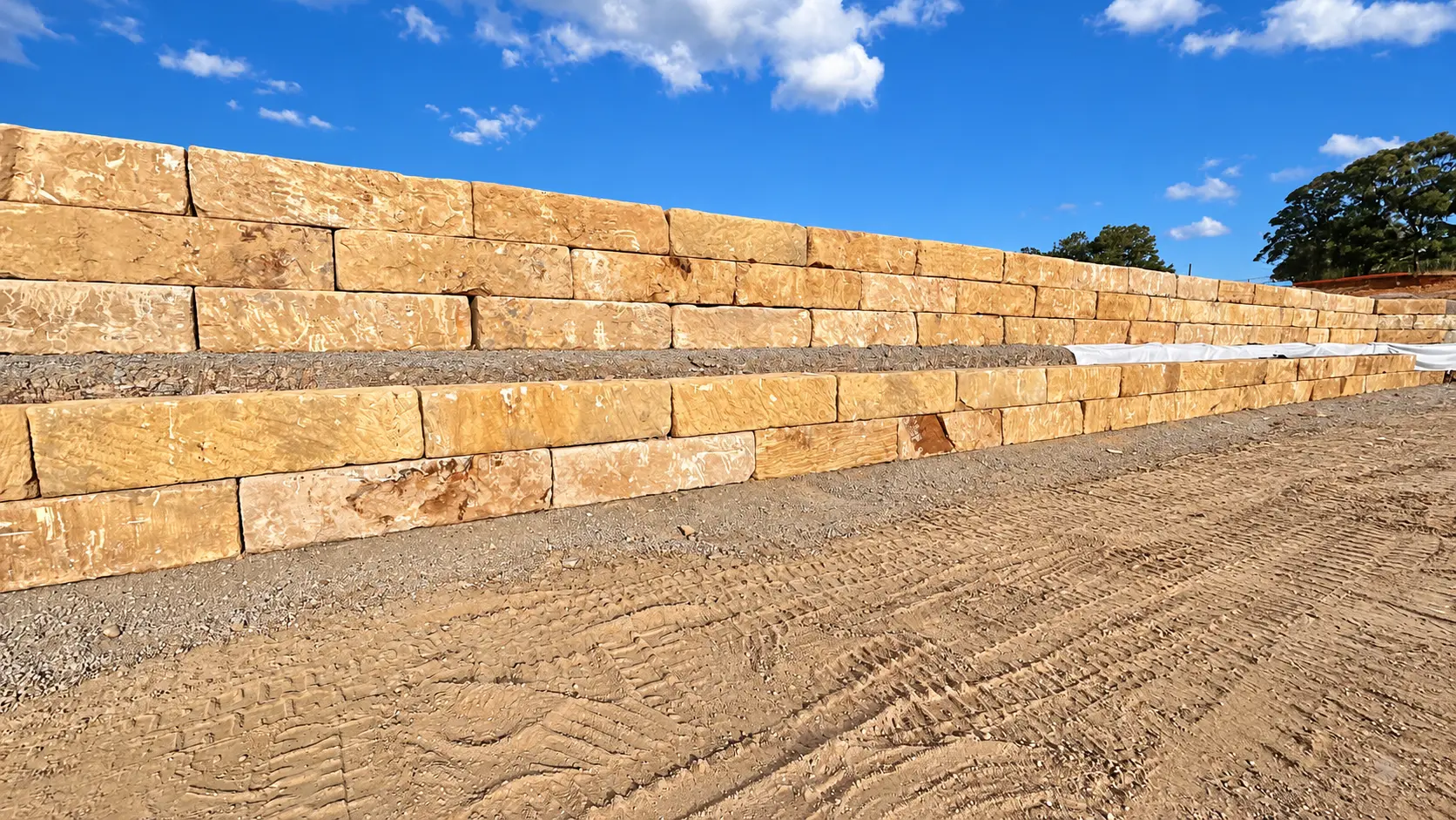 Sandstone Log Walls