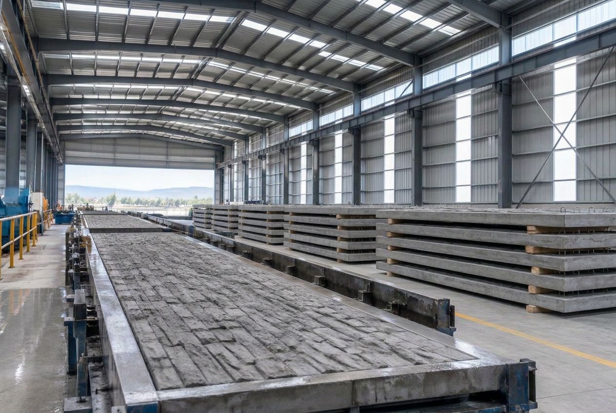 Precast concrete panels in the Urbanscapes manufacturing facility