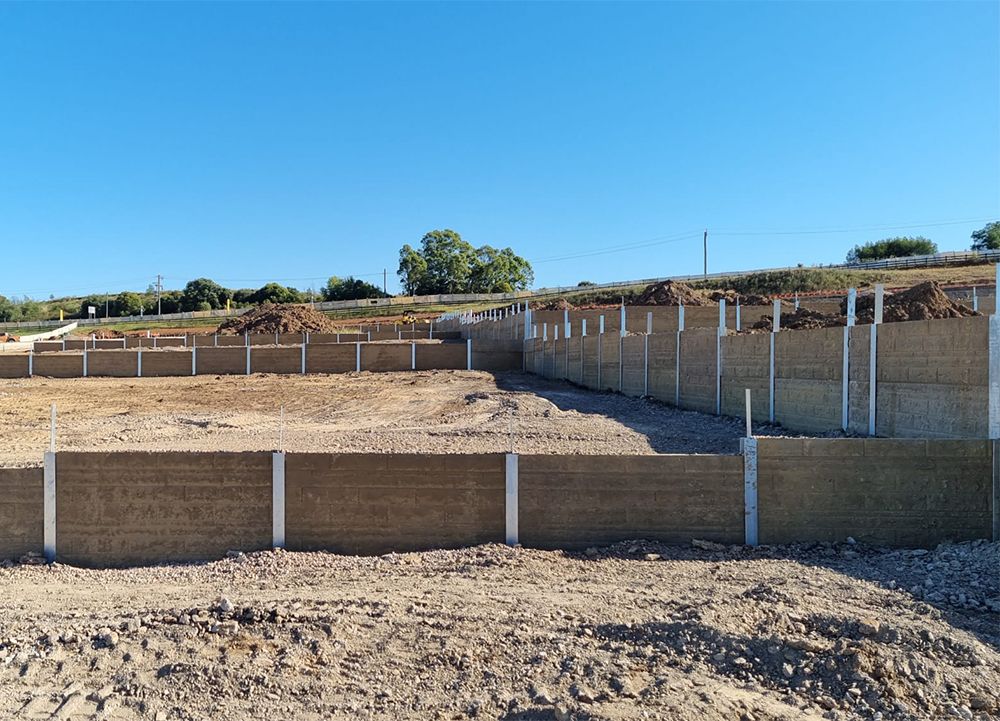 Menangle Park Stage 3 — concrete panel retaining walls by Urbanscapes