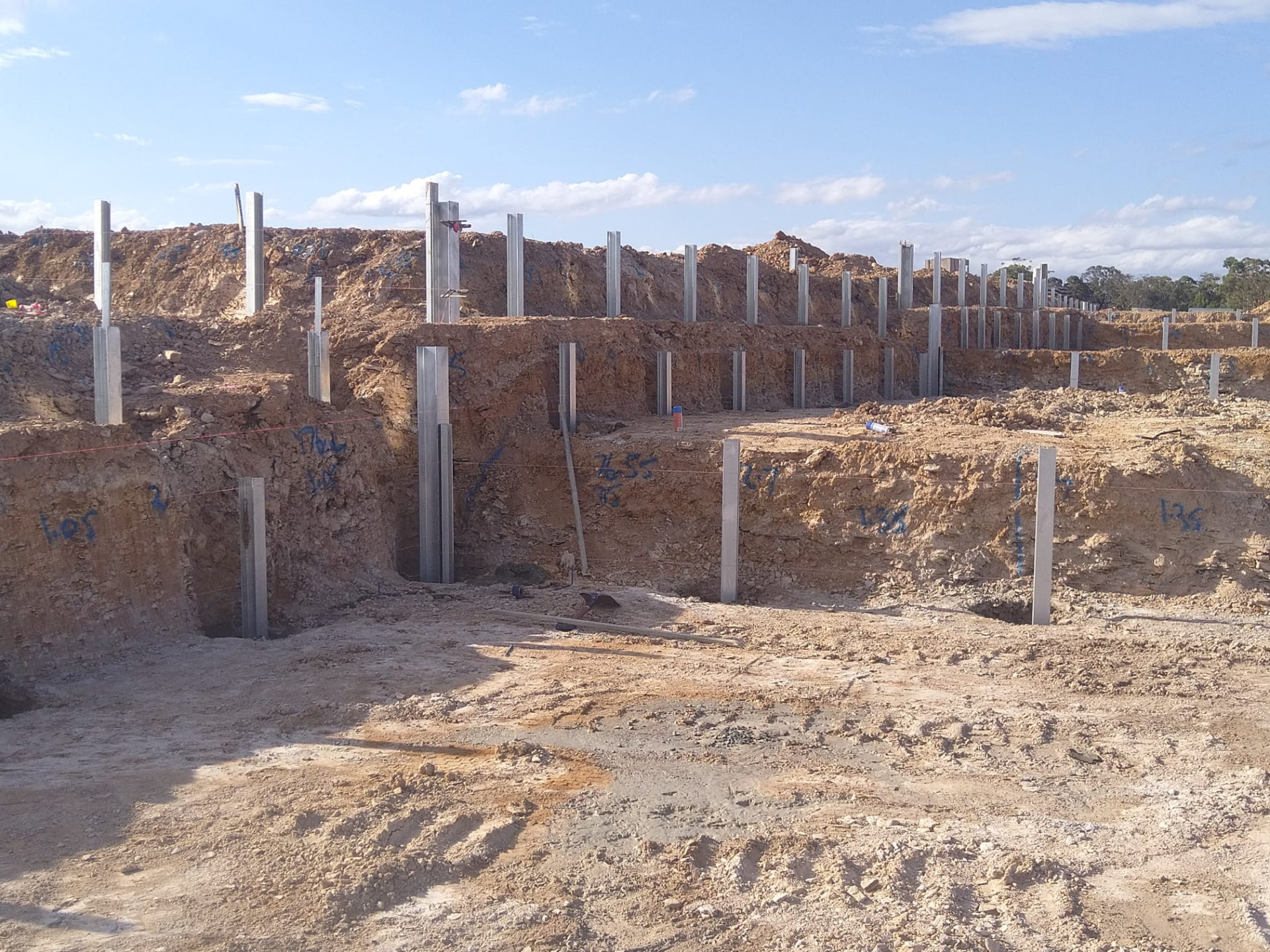Concrete panel retaining wall by Urbanscapes on site