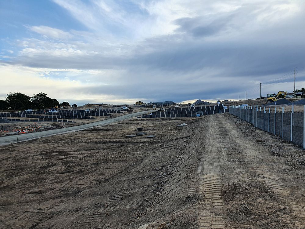 Gillieston Heights Stage 6-9 — concrete panel retaining walls by Urbanscapes