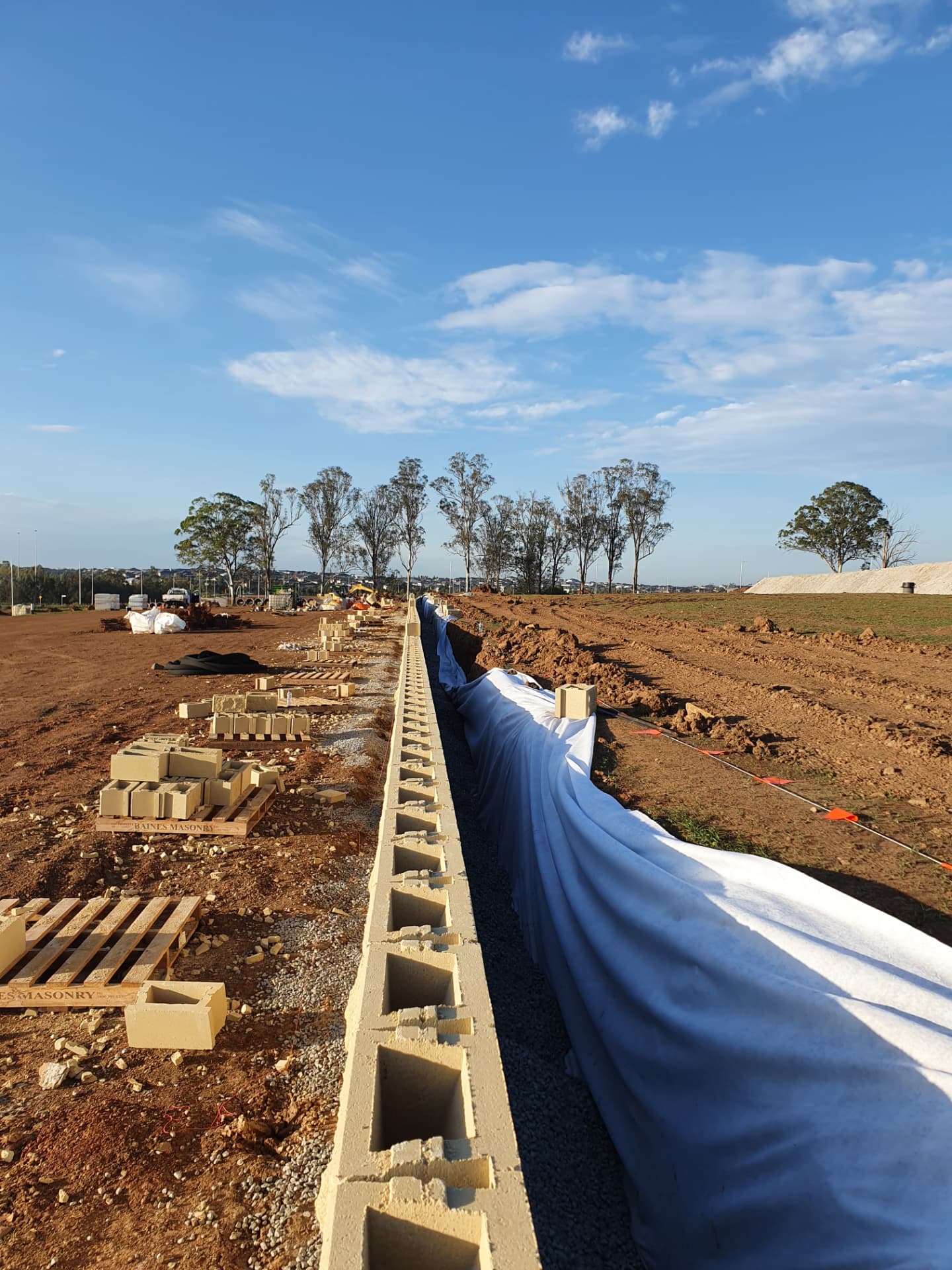 Urbanscapes retaining wall project on site