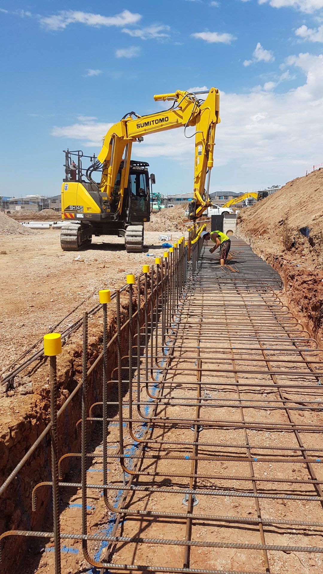 Urbanscapes retaining wall project on site