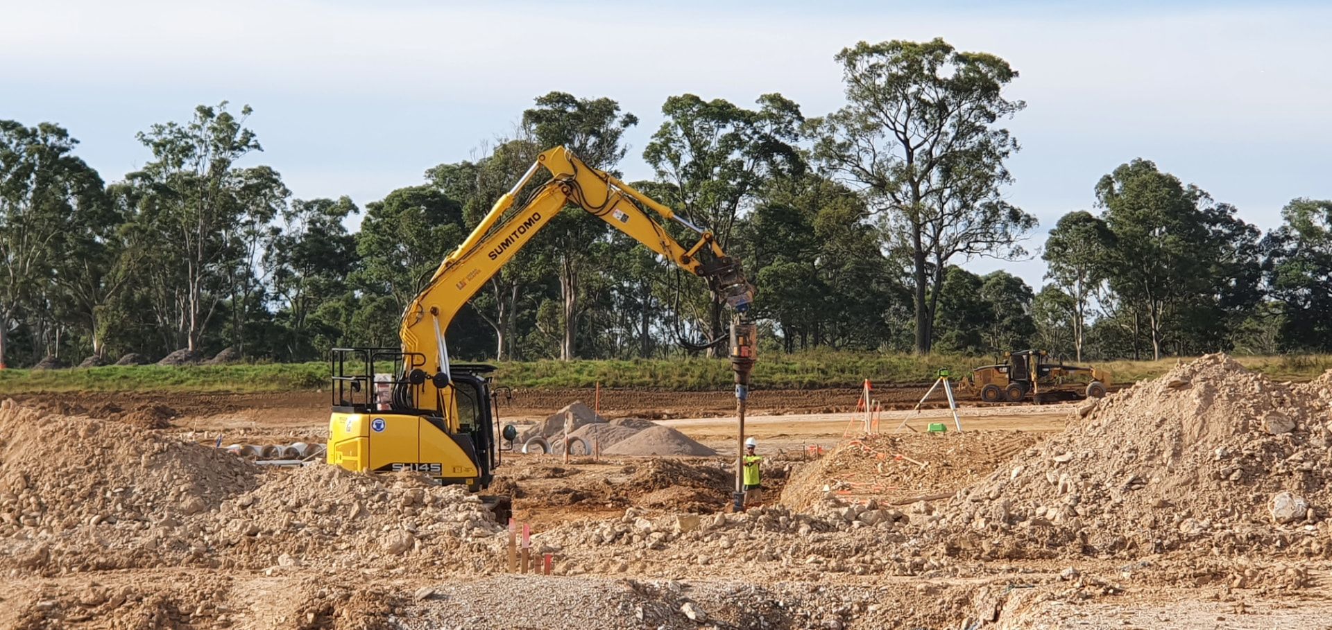 Urbanscapes retaining wall project on site