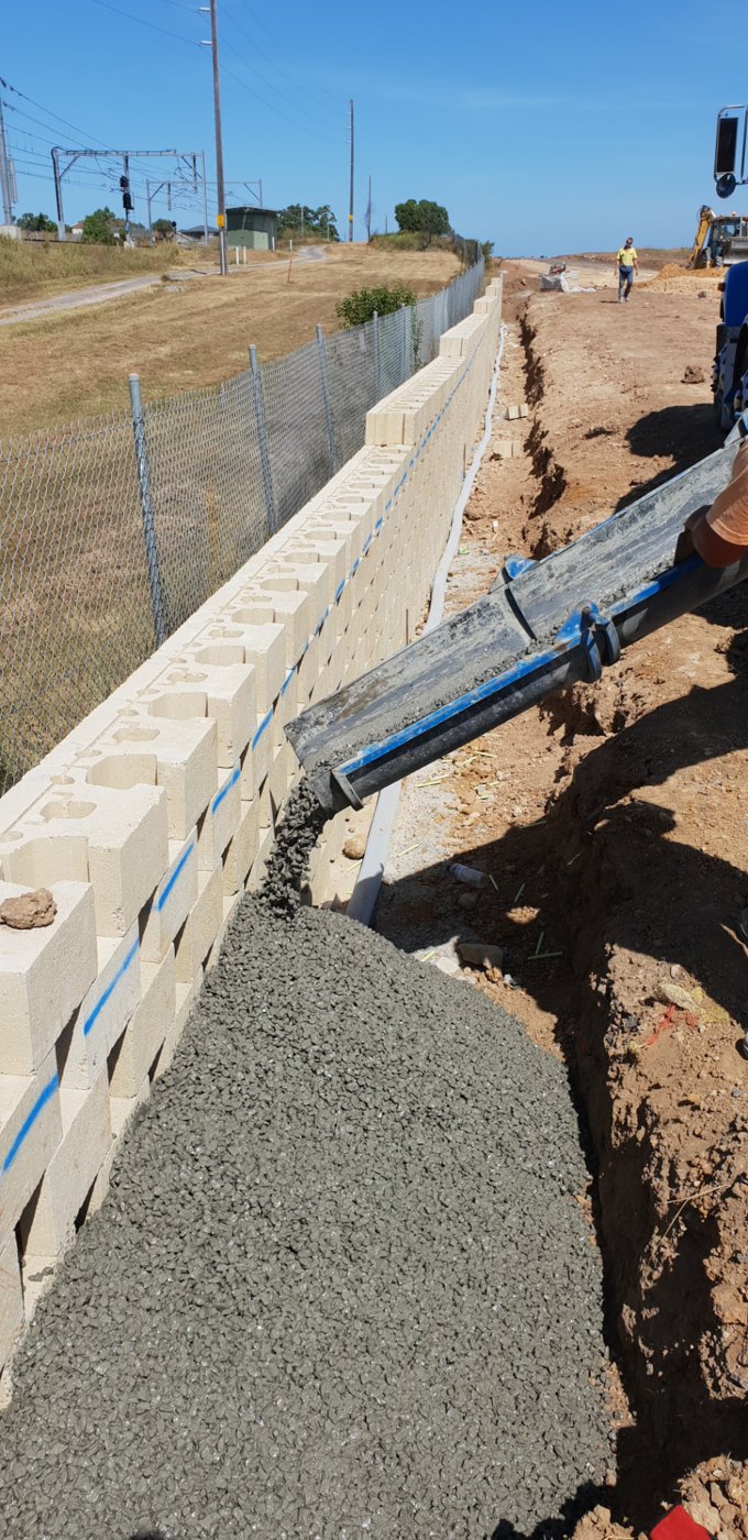 No-Fines Gravity Walls installed by Urbanscapes