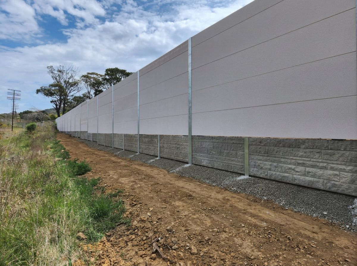 Completed Urbanscapes acoustic wall installation