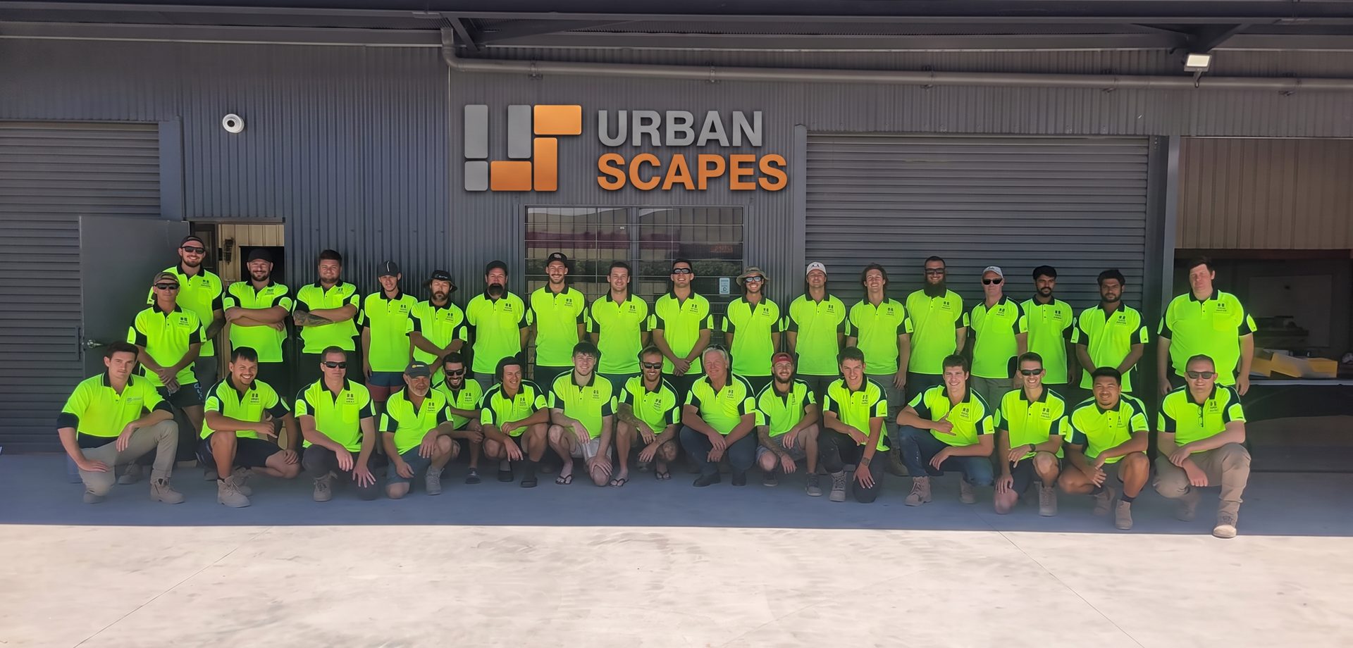 The Urbanscapes team outside our Campbelltown facility
